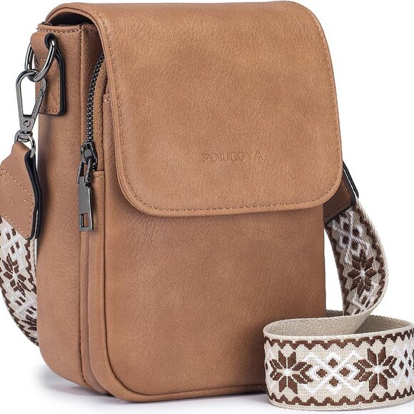 Small Crossbody Bags for Women Trendy,Leather Triple Compartment Cell Phone Cros - Picture 1 of 6